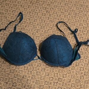Lace Underwire Bra in Teal
